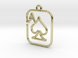 The ace of spades continuous line pendant