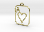 The Ace of Heart continuous line pendant