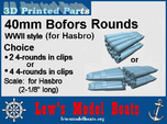 Hasbro 40mm Bofors ammo sets of 2 or 4