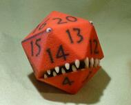 D20 Red Monster Figurine