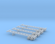 40 foot Chassis - Set of 4 - Zscale