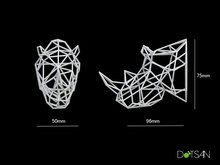 3D Printed Wired Life Rhino Trophy Head Medium Thumbnail