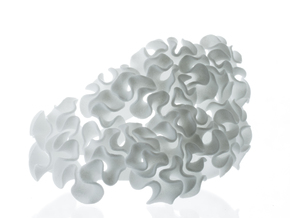 Celosia Cuff sz M | floraform collection in White Processed Versatile Plastic