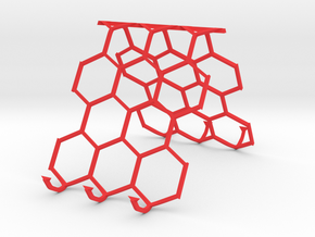 Support Honeycomb in Red Processed Versatile Plastic
