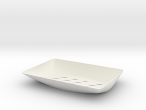 Plastic Soap Dish in White Natural Versatile Plastic