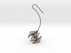 rose (small) in Polished Bronzed Silver Steel