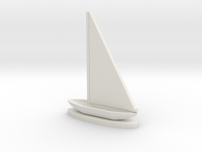 Sailboat in White Natural Versatile Plastic