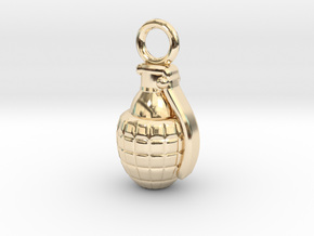 Grenade in 14k Gold Plated Brass