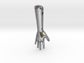 severed Arm in Polished Silver