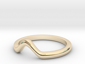 V knuckle ring in 14k Gold Plated Brass