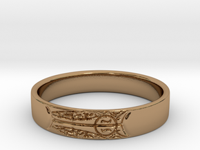 King's Ring in Polished Brass: 8.5 / 58