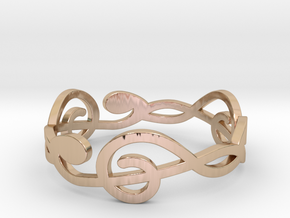 Size 10 G-Clef Ring A in 14k Rose Gold Plated Brass