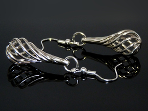 Eardrops (from $15.00) in Fine Detail Polished Silver