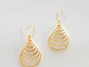 Teardrop Earrings in Polished Brass