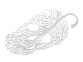 Leaf Skeleton Ornament in White Natural Versatile Plastic