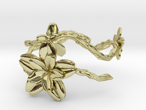 Flower Bracelet in 18k Gold Plated Brass