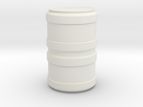 Modern/Sci-Fi Barrel in White Natural Versatile Plastic