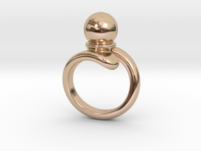 Fine Ring 18 - Italian Size 18 in 14k Rose Gold Plated Brass