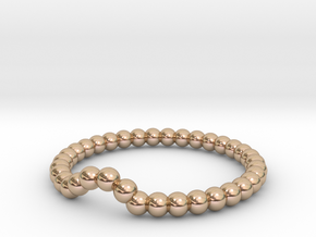 Bead Ball Band W-001 in 14k Rose Gold