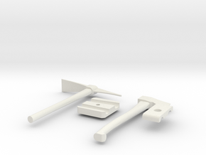 1/10 Scale axe - pick kit in White Natural Versatile Plastic