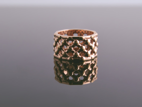 Gold Mesh Ring / Sterling Silver Mesh Ring in Fine Detail Polished Silver