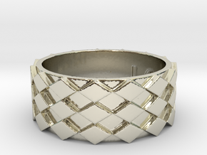 Futuristic Diamond Ring Size 12 in 14k White Gold