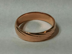 Spiral Ring size 12 in 14k Rose Gold Plated Brass