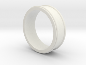 Customizable Ring_01 in White Natural Versatile Plastic