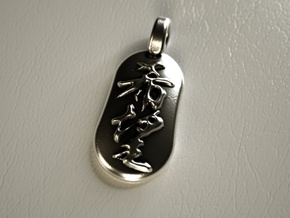 Kibou Kanji Pendant in Polished Silver