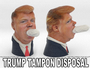 Donald Trump Tampon Disposal in Full Color Sandstone