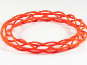 Twist Bangle A02M in Orange Processed Versatile Plastic
