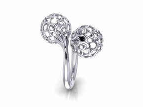 Bloom Ring (Size 5) in Polished Silver