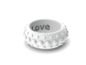 Minouk - Bracelet Large 21.5cm Circle Outline in White Natural Versatile Plastic