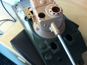 AMX Sherman TurretRing Adapter in Tan Fine Detail Plastic