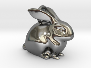 Bunny Pendant  in Polished Silver