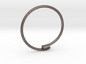 Yaedeura Bangle S 62mm in Polished Bronzed Silver Steel