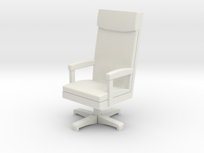 Miniature 1:48 LBJ Presidential Chair in White Natural Versatile Plastic