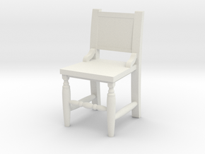Miniature 1:48 Congressional Chair in White Natural Versatile Plastic