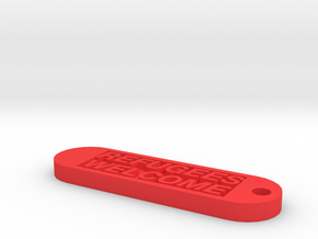 Keychain 10€ donate in Red Processed Versatile Plastic