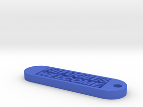 Keychain 250€ donate in Blue Processed Versatile Plastic