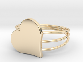 Size 10 Heart For ALL in 14k Gold Plated Brass