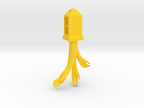 Conceptual Keychain / Pendant in Yellow Processed Versatile Plastic