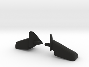 Side Mirrors for Axial Ram Power Wagon SCX10 in Black Natural Versatile Plastic