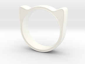 Meow ring 17mm in White Processed Versatile Plastic