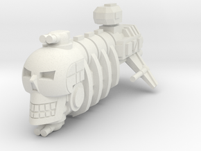 Skull Pirate in White Natural Versatile Plastic