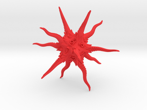 Kraken / Eldritch D20 in Red Processed Versatile Plastic