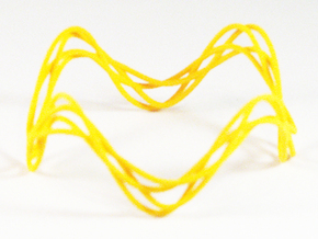 Wave Bangle B04M in Yellow Processed Versatile Plastic