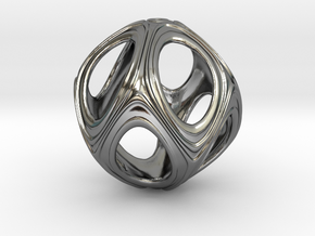Iron Rhino - Iso Sphere 3 - Pendant Design in Fine Detail Polished Silver