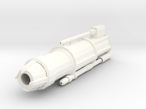 Lava Cannon Barrel in White Processed Versatile Plastic