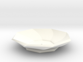 Sake Plate 01 in White Processed Versatile Plastic